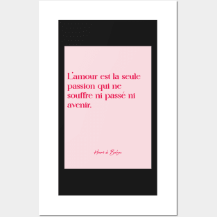 Quotes about love - Honoré de Balzac Posters and Art